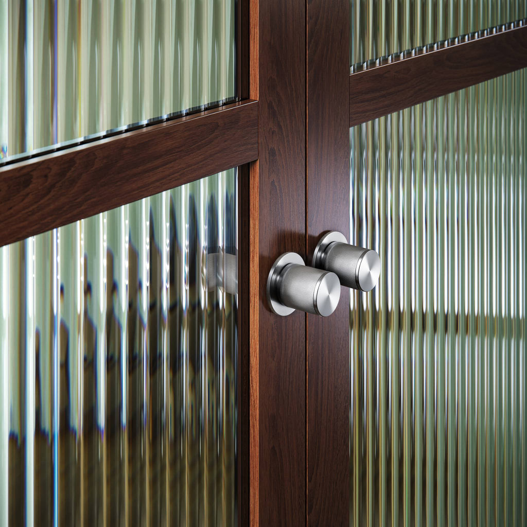 Buster + Punch Linear door knob steel lifestyle by Araco Interiors
