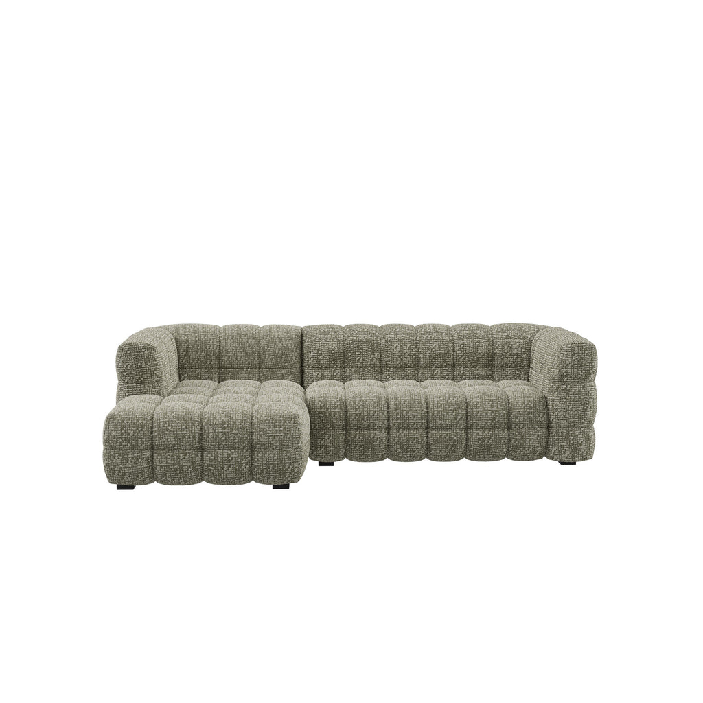 BASEL corner sofa left in Coco 14 fabric with signature bubble pattern