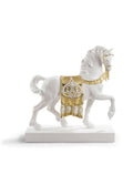 Lladro A Regal Steed Horse Sculpture Golden Lustre