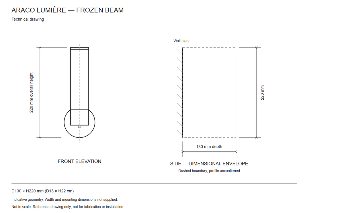 Araco Lumière Frozen Beam Alabaster Wall Light