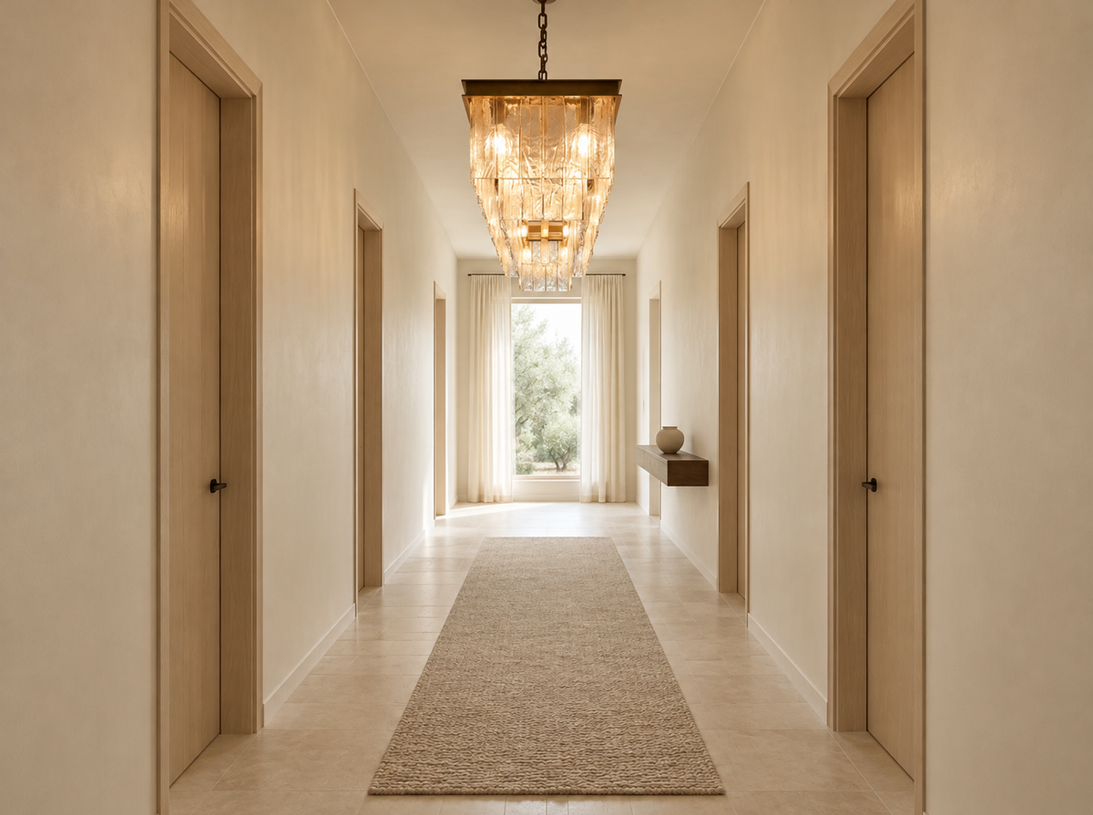 Araco Lumière Radiant Bella Glass & Steel Pendant Light