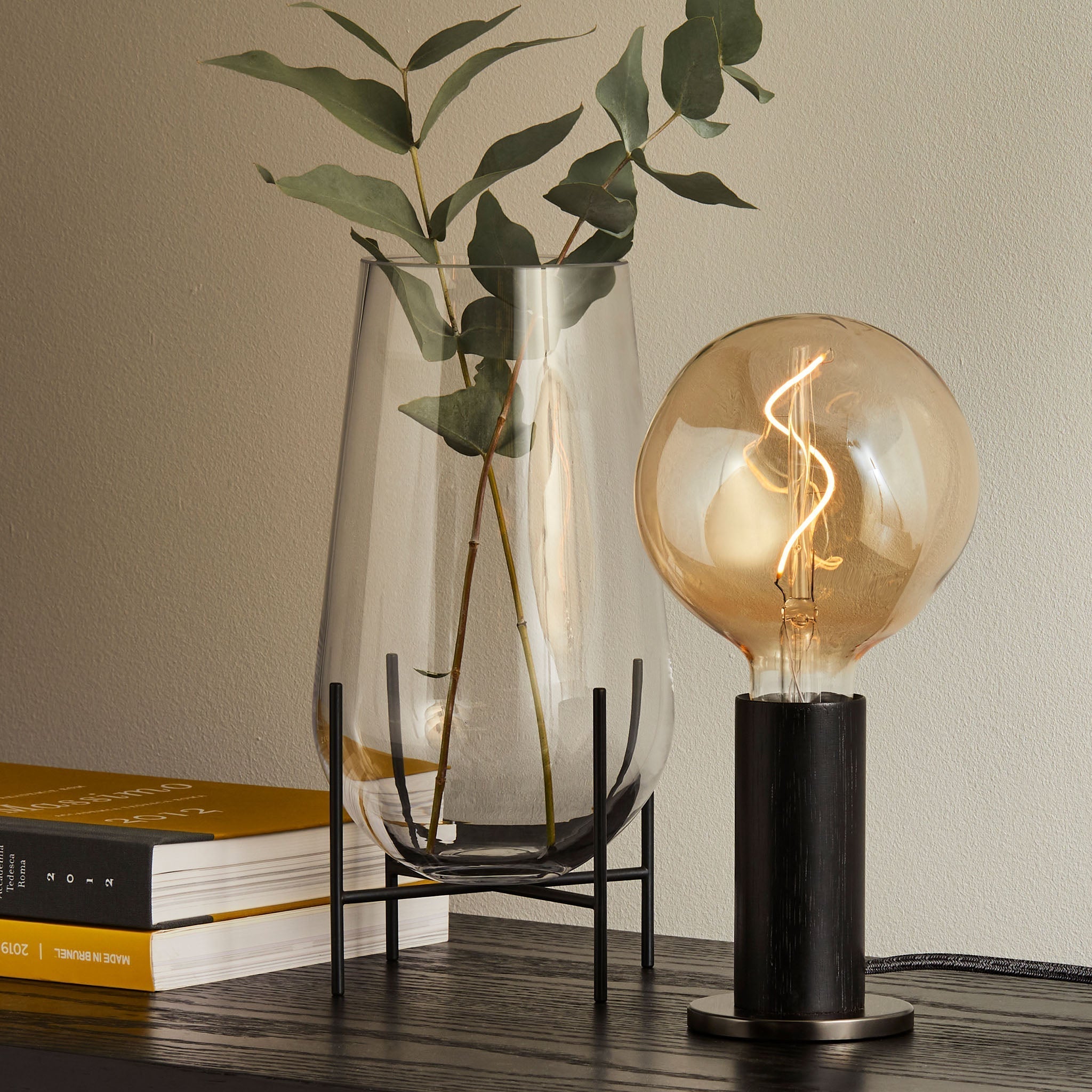 Tala Knuckle Table Lamp in Blackened Oak