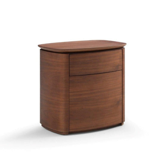 Tommy Franks Blade dark walnut bedside table, alternate view