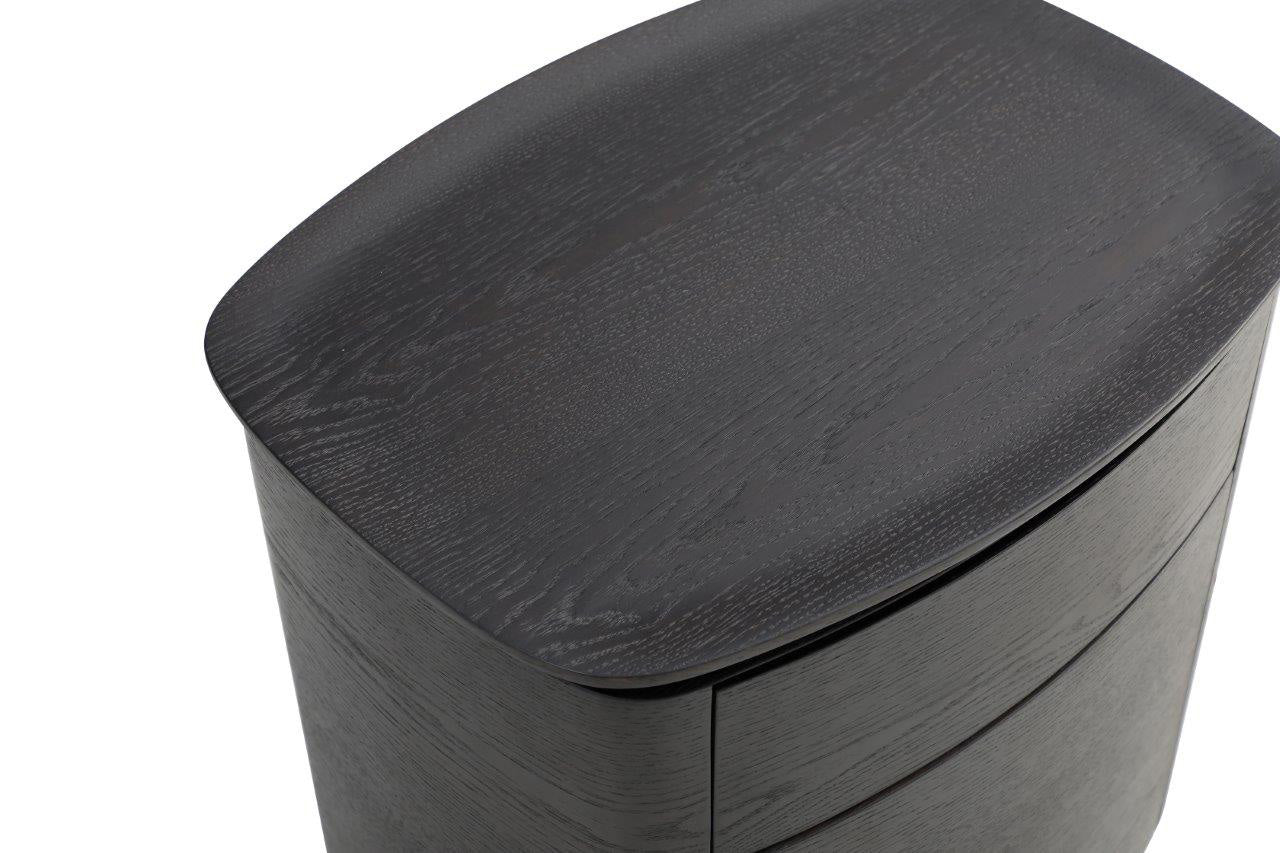 Blade Bedside Table - Smoke Oak