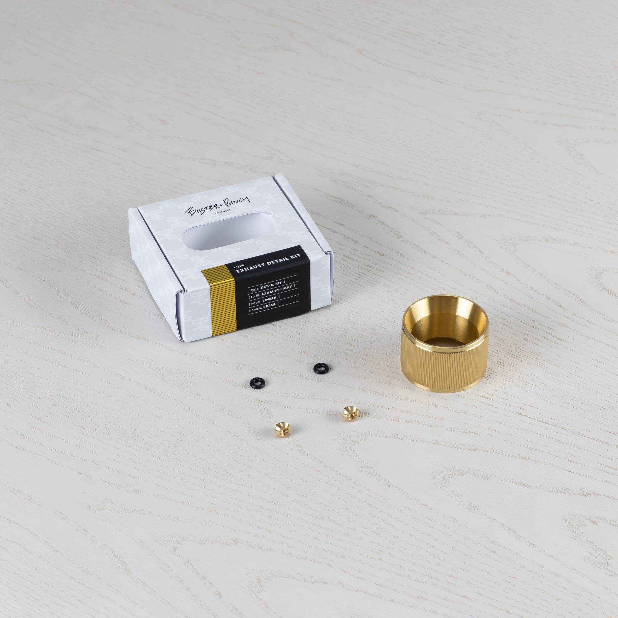 Buster + Punch Exhaust Detail Kit unboxing, Brass