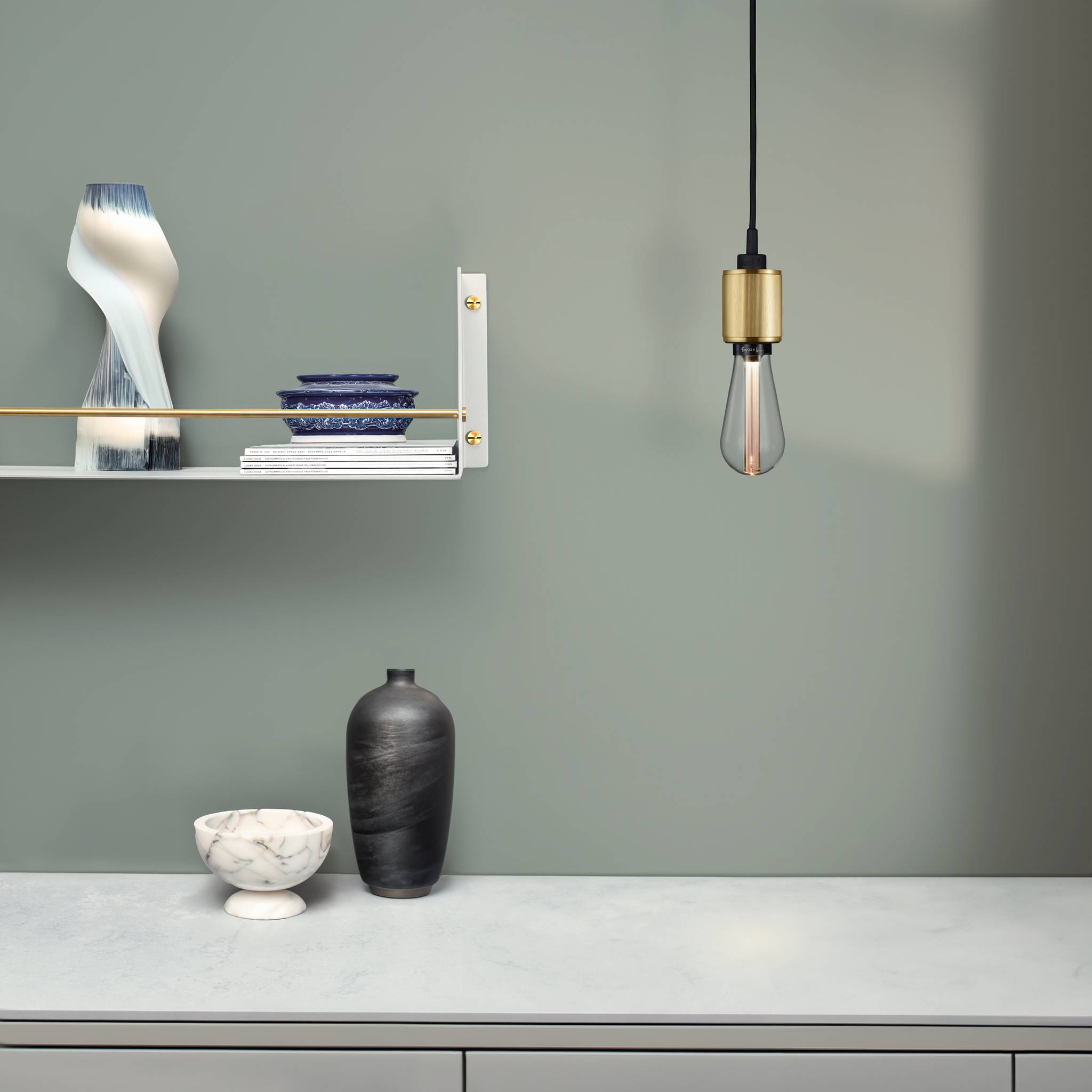 Buster + Punch Heavy Metal Linear pendant in Brass, lifestyle