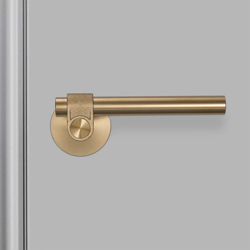 Buster + Punch Door Handle Set Cast Brass front by Araco Interiors