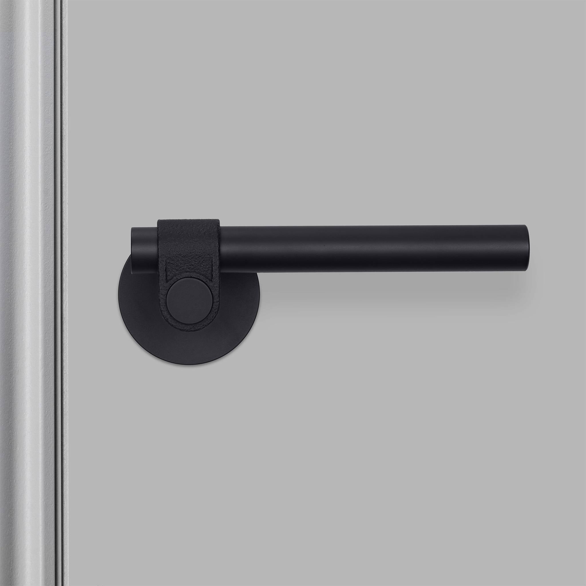 Buster + Punch Door Handle Set Cast Welders Black front by Araco Interiors
