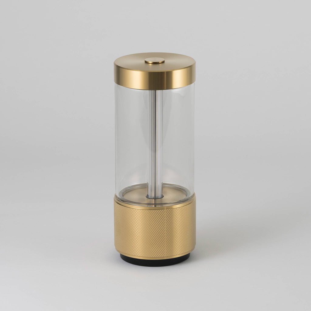 Buster + Punch Takeout portable table light in Brass, off