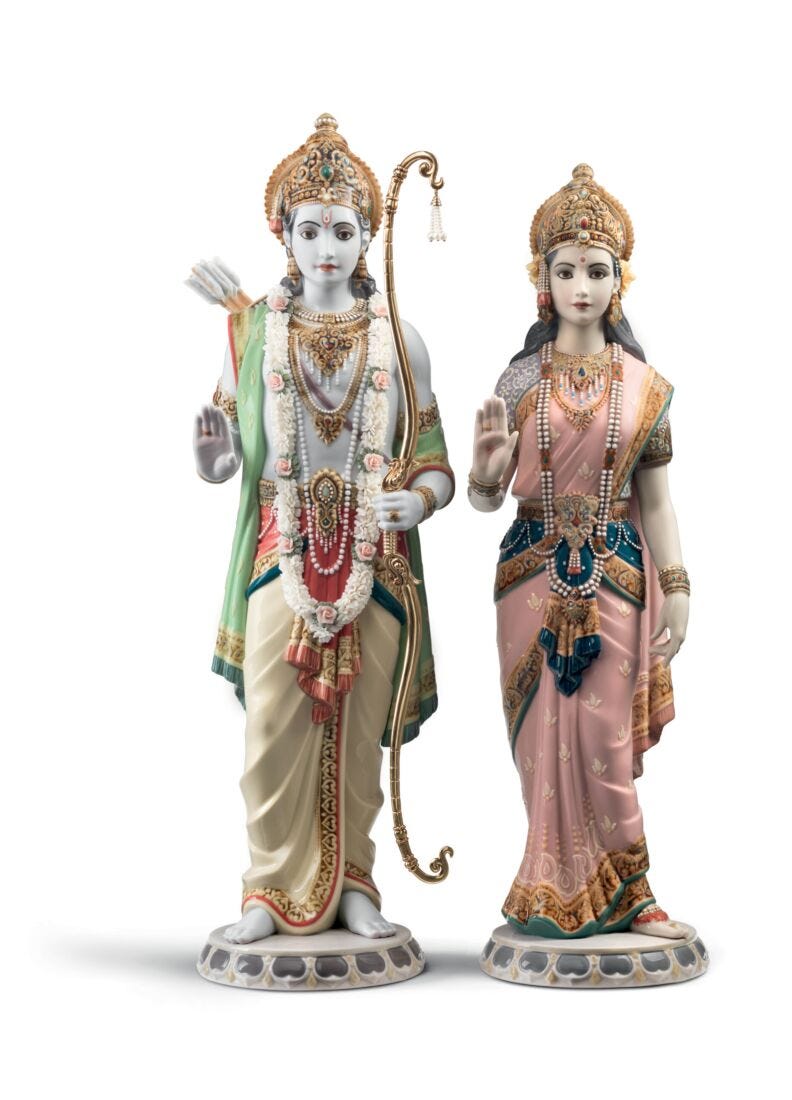 Lladro Rama and Sita Sculpture Limited Edition