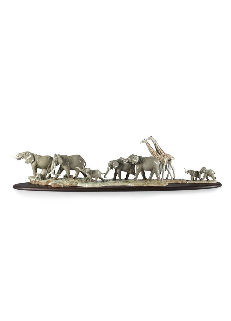 Lladro African Savannah Wild Animals Sculpture