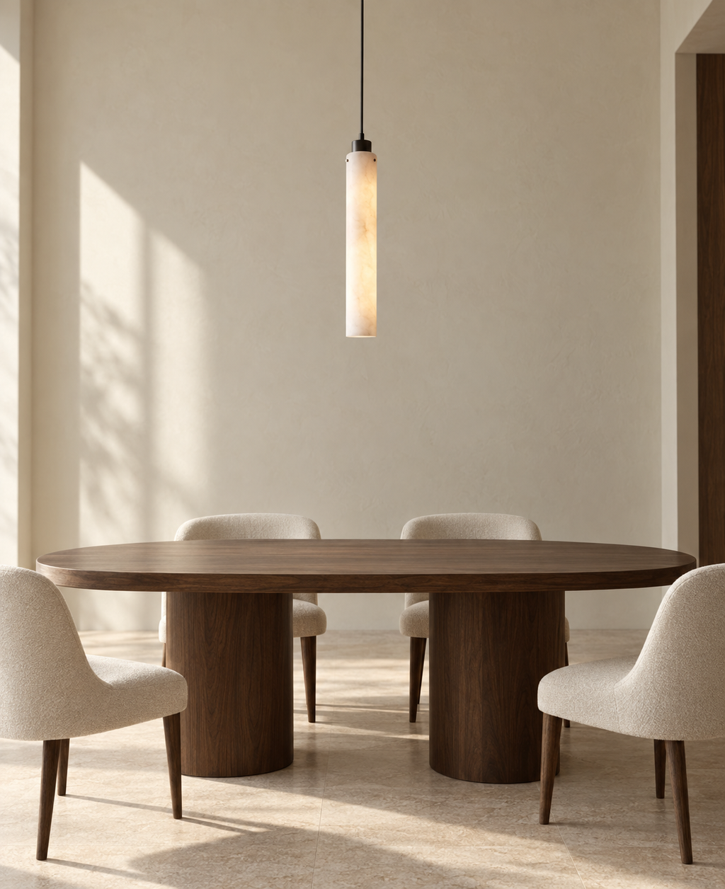 Araco Lumière Frozen Cove Alabaster Pendant Light