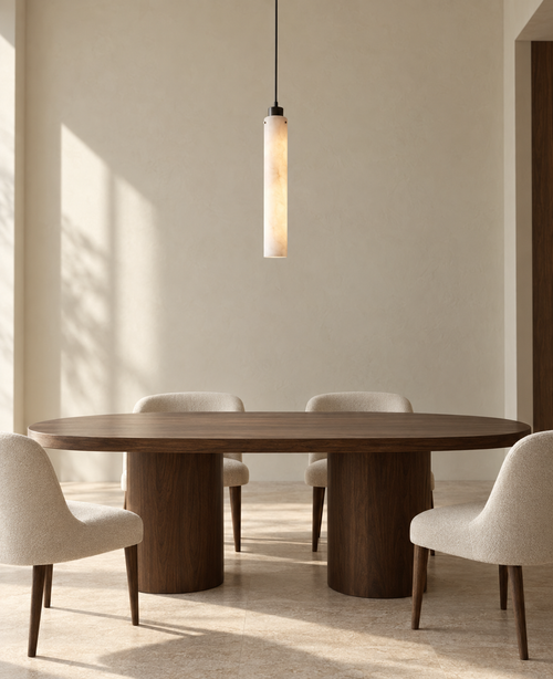 Araco Lumière Frozen Cove Alabaster Pendant Light