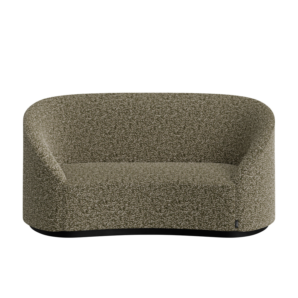 CURVE sofa in Velvet 12 fabric, curved silhouette front view
