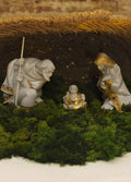 Lladro Baby Jesus Nativity Figurine Golden Lustre