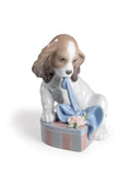 Lladro Cant Wait Dog Figurine