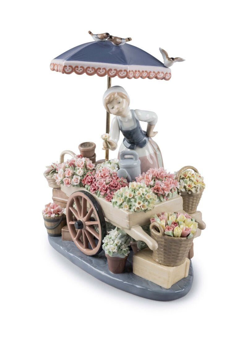 Lladro Flowers of The Season Woman Sculpture