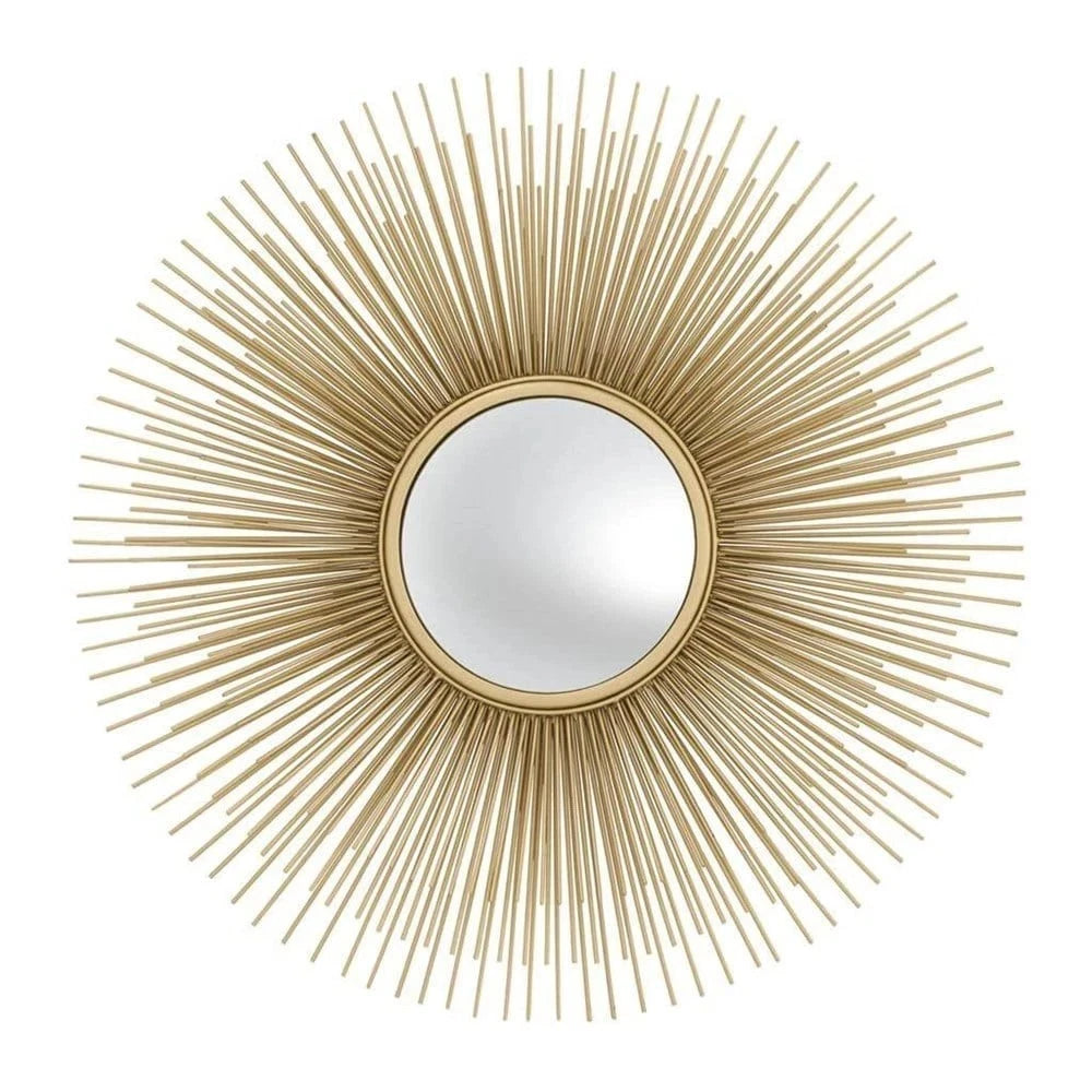 Eichholtz Solaris S gold finish mirror, front view