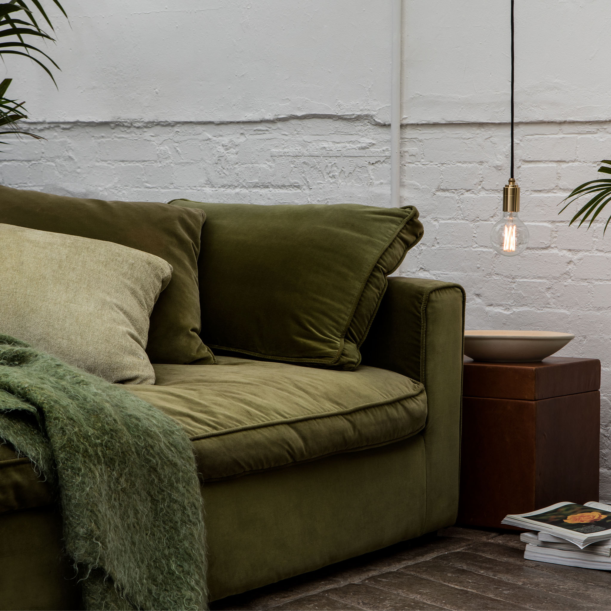 Tala Elva Pendant Light Tinted in Oak in a styled interior setting (view 2)