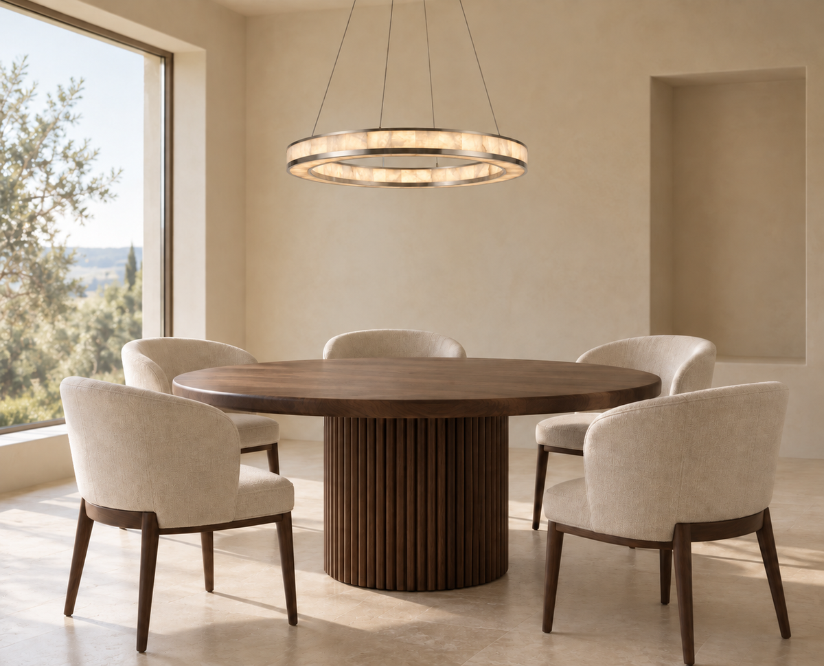 Araco Lumière Frozen Ember Alabaster Pendant Light