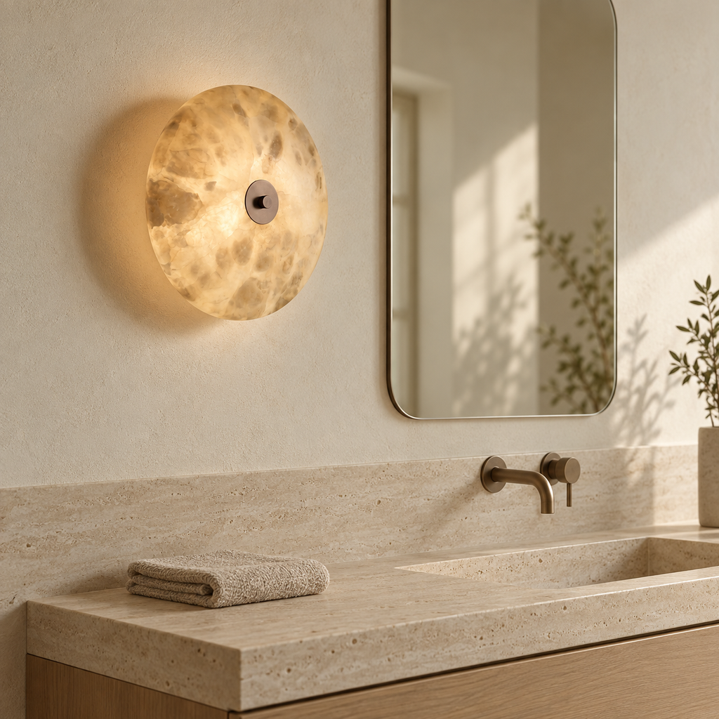 Araco Lumière Frozen Evara Alabaster Wall Light
