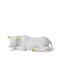 Lladro Ox Nativity Figurine Golden Lustre