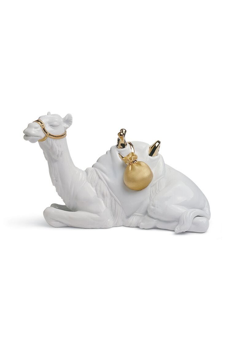 Lladro Camel Nativity Figurine Golden Lustre