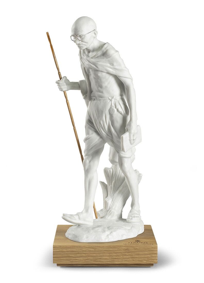 Lladro Mahatma Gandhi Figurine White