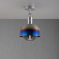 Buster + Punch Forked Ceiling Light — Metal Shade & Smoked Glass Globe, Medium