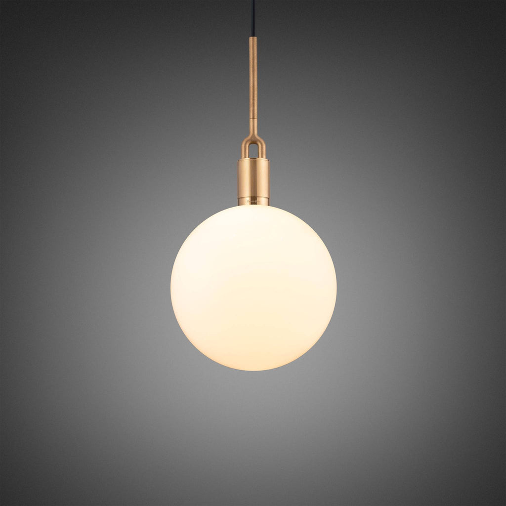 Buster + Punch Forked Pendant Opal Globe Large in Brass