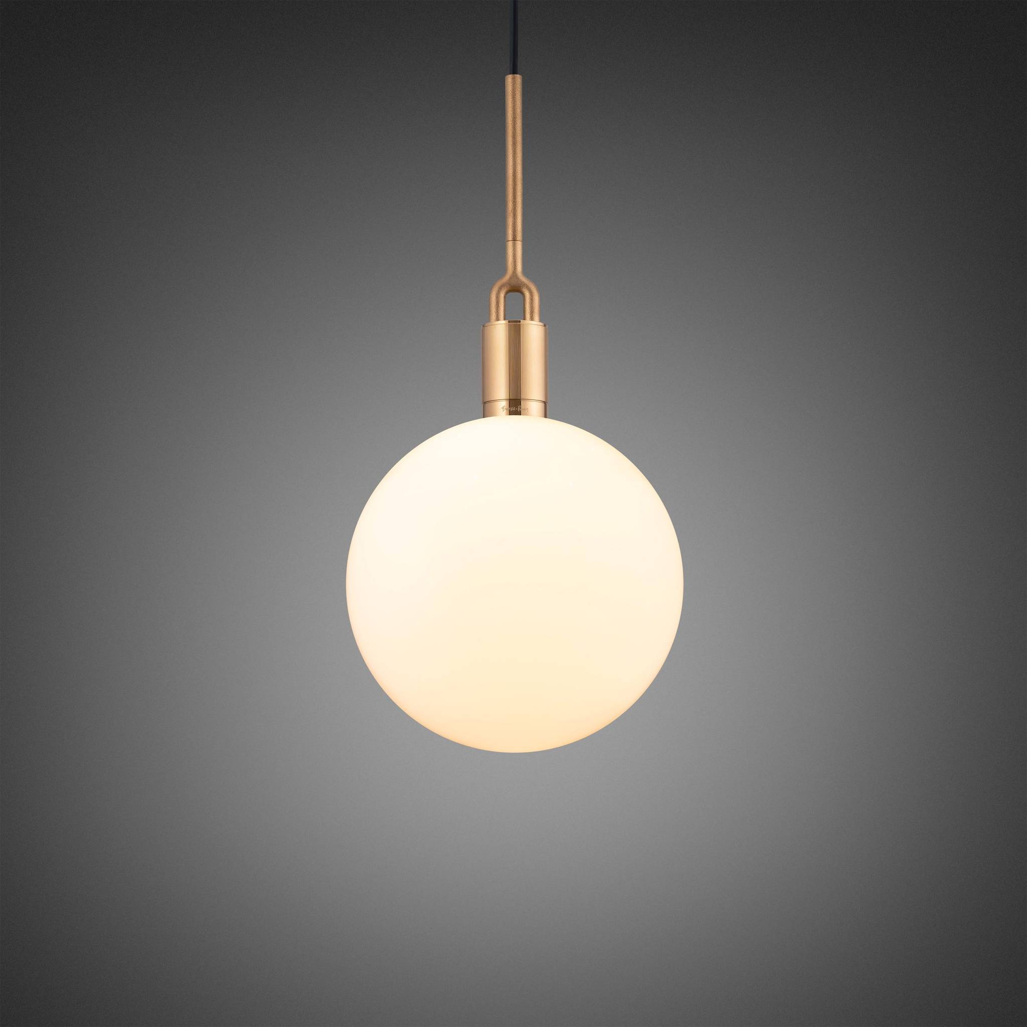 Buster + Punch Forked Pendant Opal Globe Large in Brass