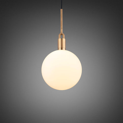 Buster + Punch Forked Pendant Opal Globe Large in Brass