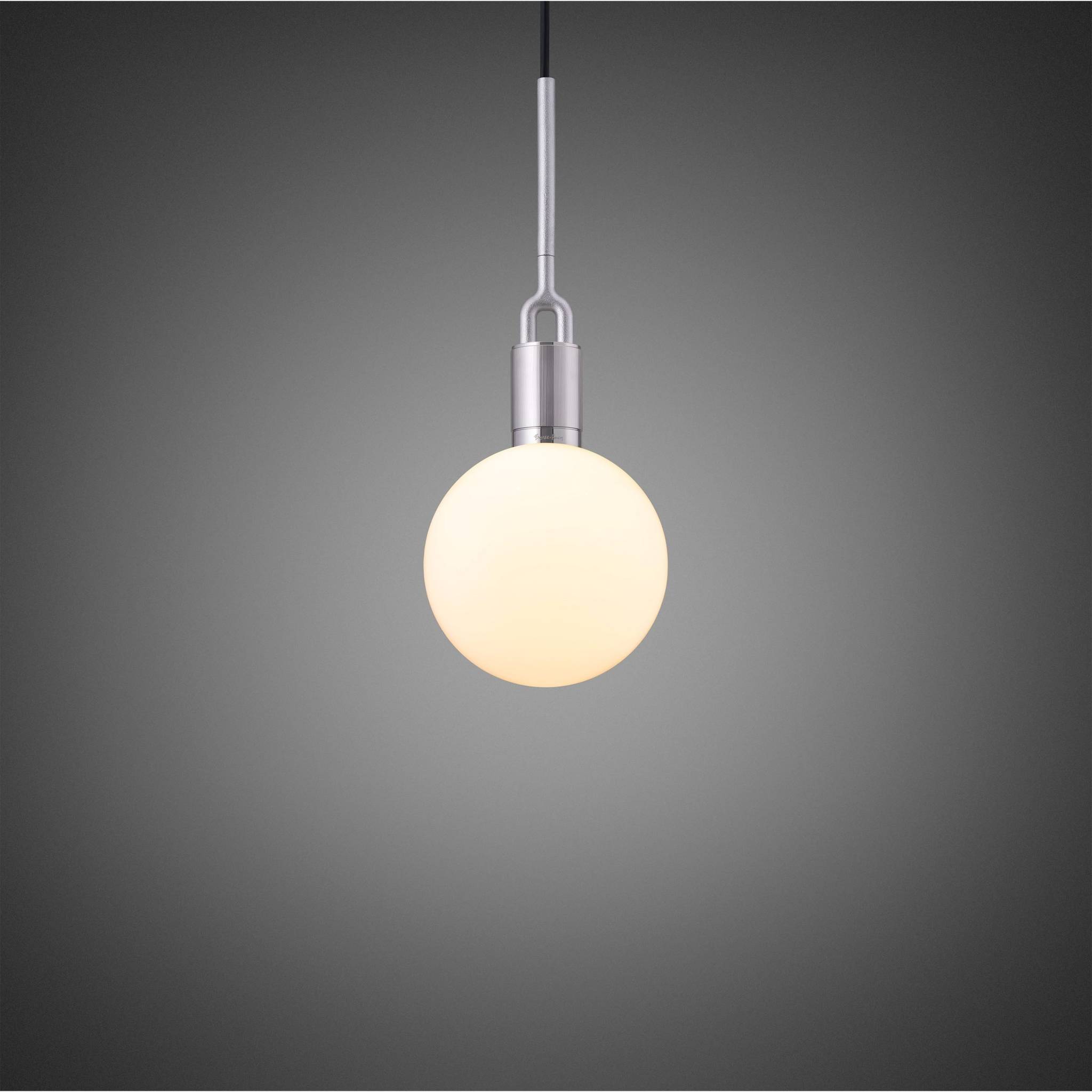 Buster + Punch Forked Pendant Opal Globe Medium in Steel