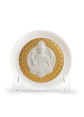 Lladro Goddess Lakshmi Decorative Plate Golden Lustre