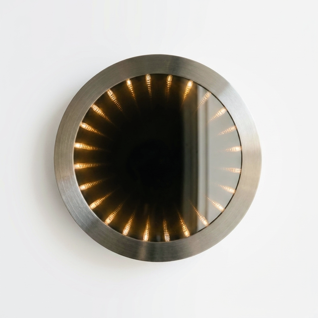 Araco Lumière Radiant Alara stainless steel mirror light