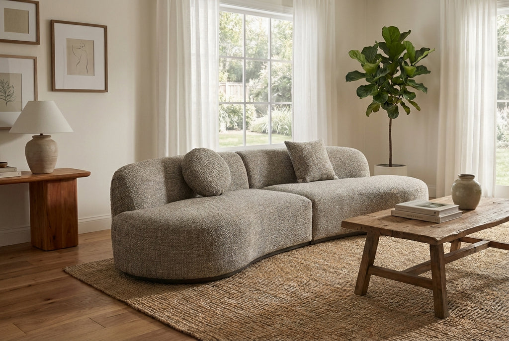Araco Atelier Coco 4 seater sofa in Speckle fabric
