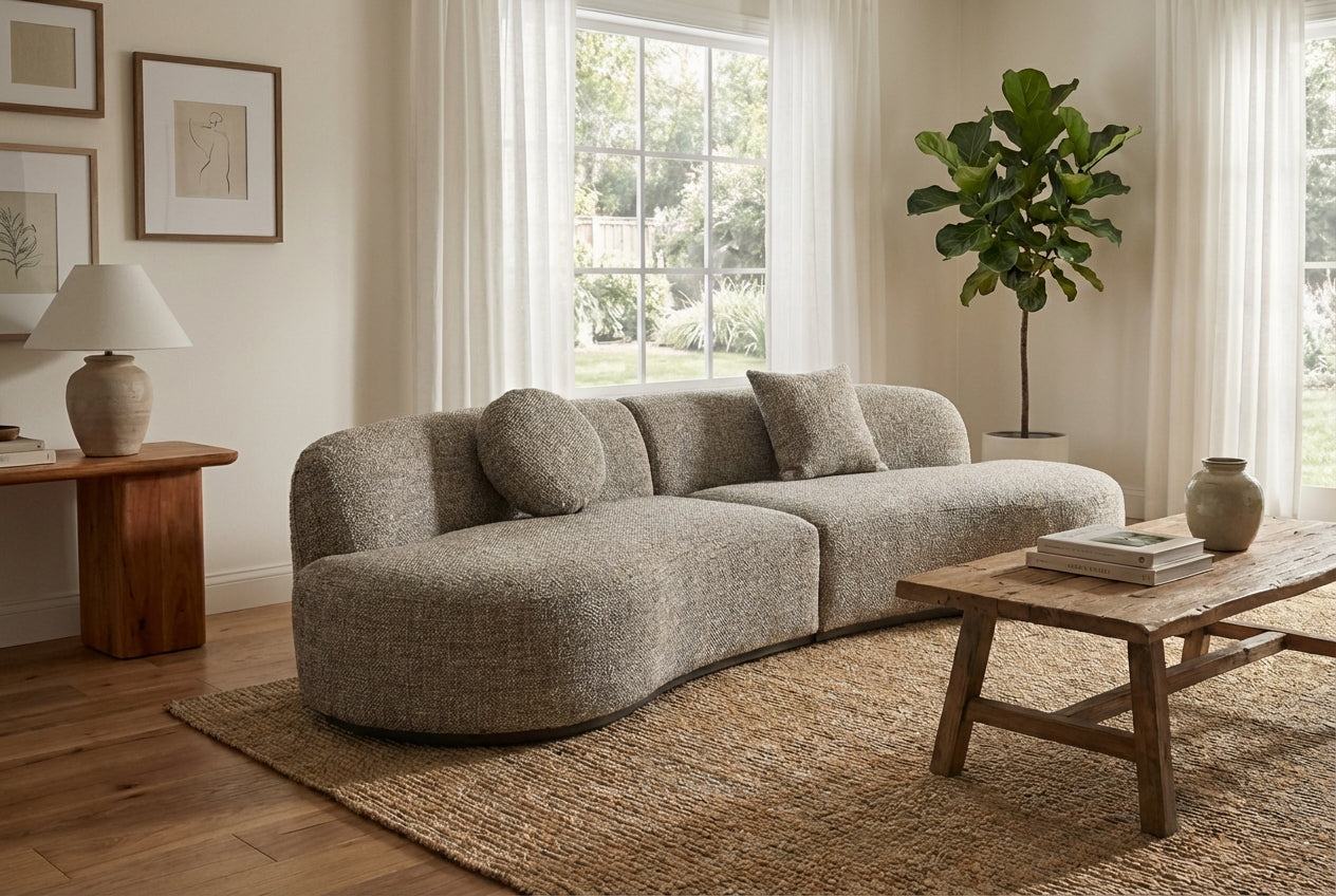 Araco Atelier Coco 4 seater sofa in Speckle fabric
