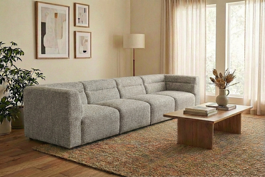 Araco Atelier Atlas 3 seater sofa in Ashlar fabric