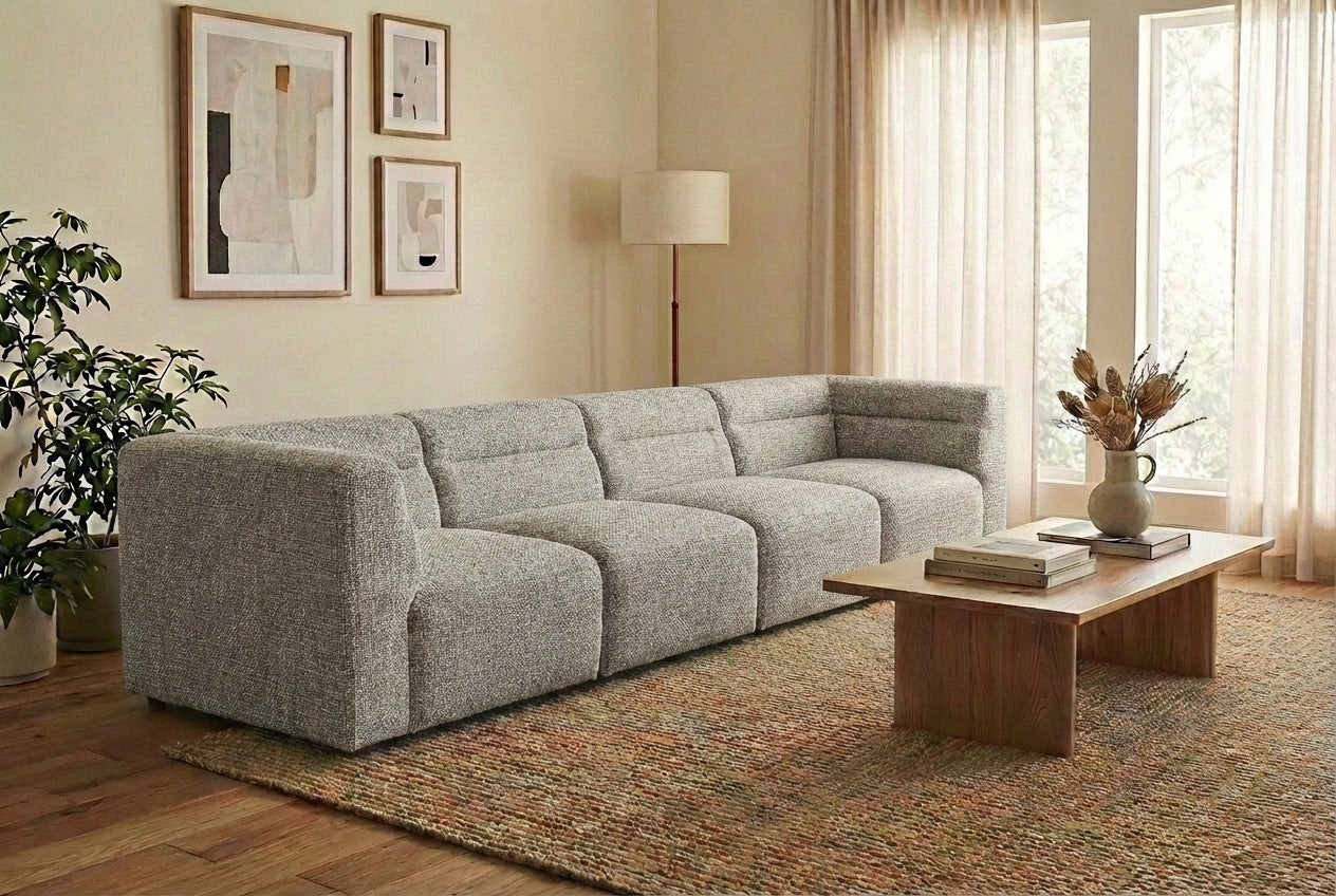 Araco Atelier Atlas 3 seater sofa in Ashlar fabric