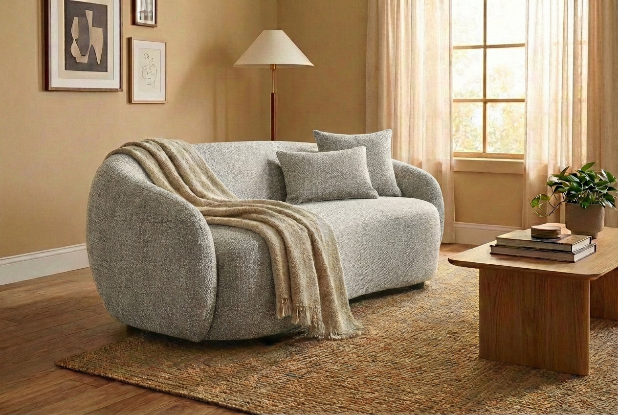 Araco Atelier Noah 2 seater sofa in Ashlar fabric