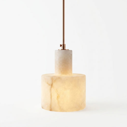 Araco Lumière Frozen Zela cube-shaped natural alabaster pendant light