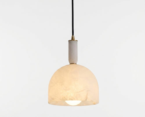 Araco Lumière Frozen Nuri natural alabaster pendant light with E27 fitting