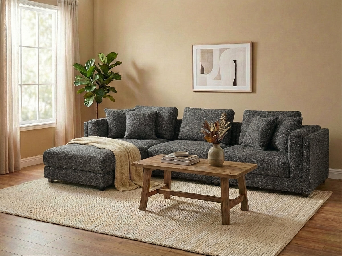 Araco Atelier Ollie 3 seater sofa in Cinder fabric