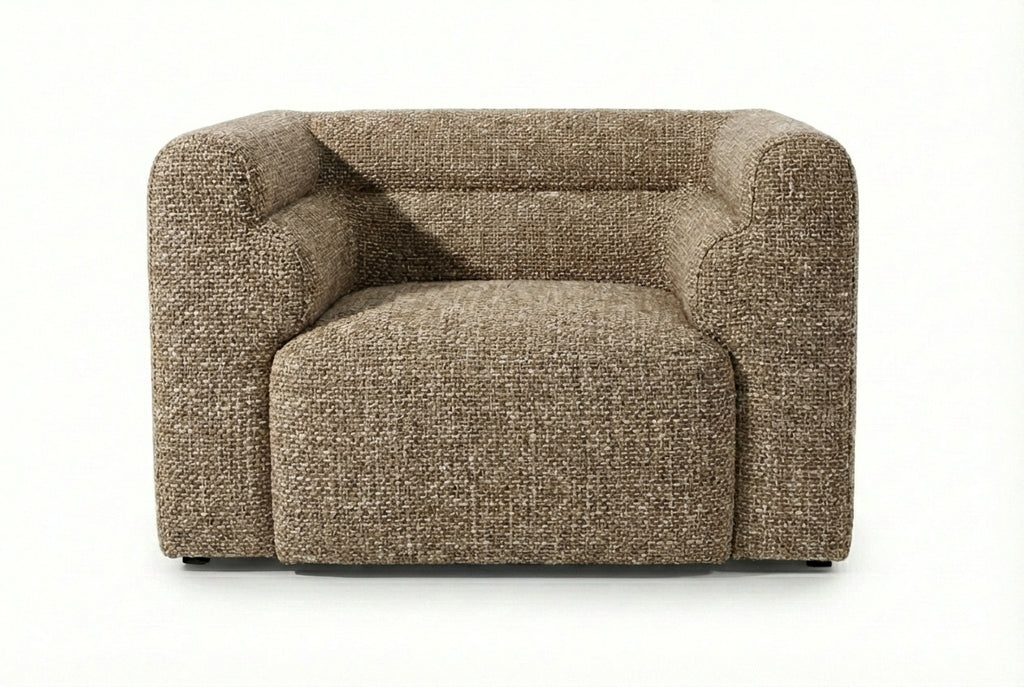 Araco Atelier Bear armchair in Pebbles fabric