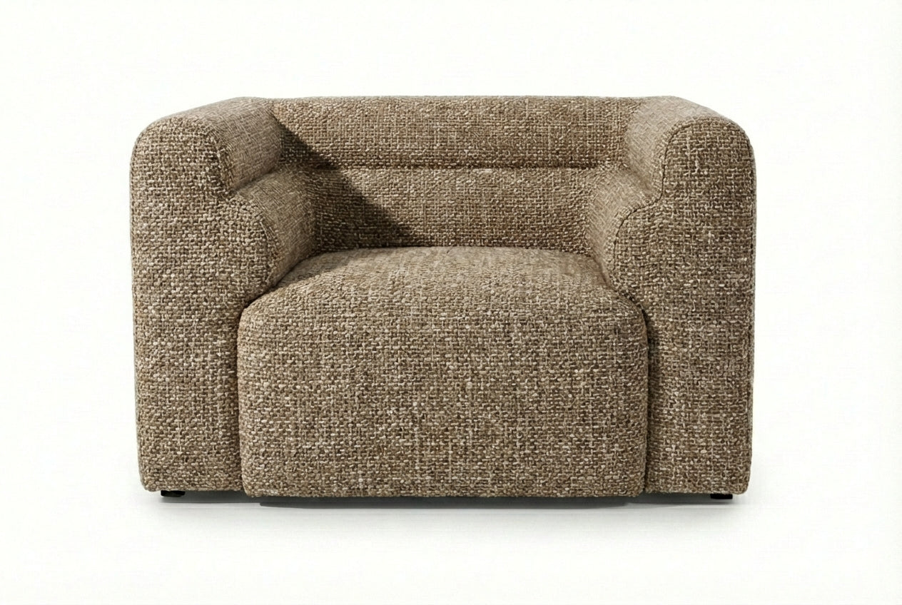 Araco Atelier Bear armchair in Pebbles fabric