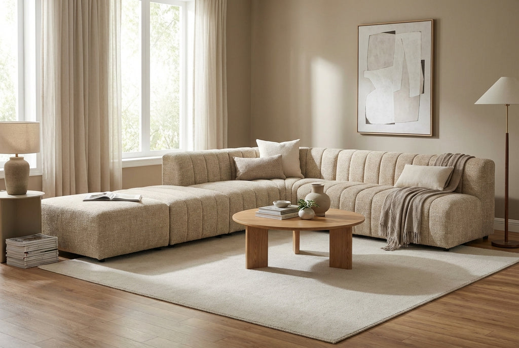 Araco Atelier Leo corner sofa in Wicker fabric