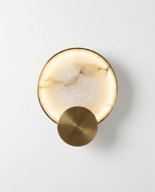 Araco Lumière Frozen Avira deep-set natural alabaster LED wall light