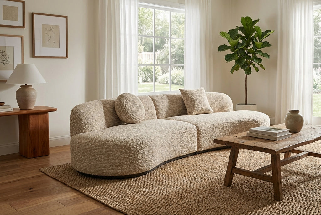 Araco Atelier Coco 4 seater sofa in Wicker fabric