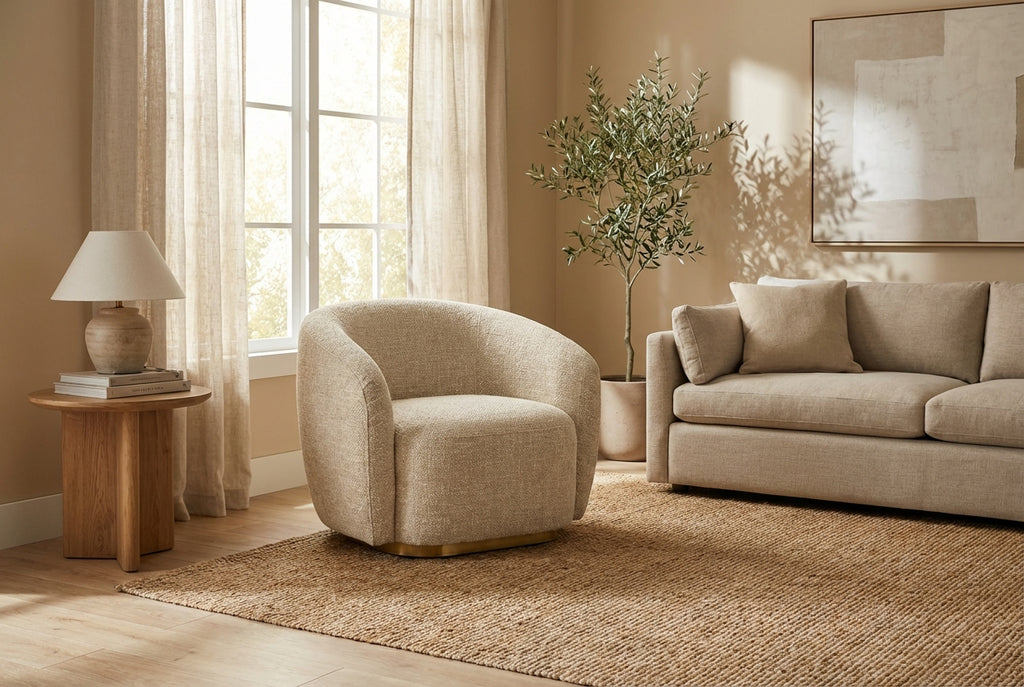 Araco Atelier Cleo armchair in Wicker fabric
