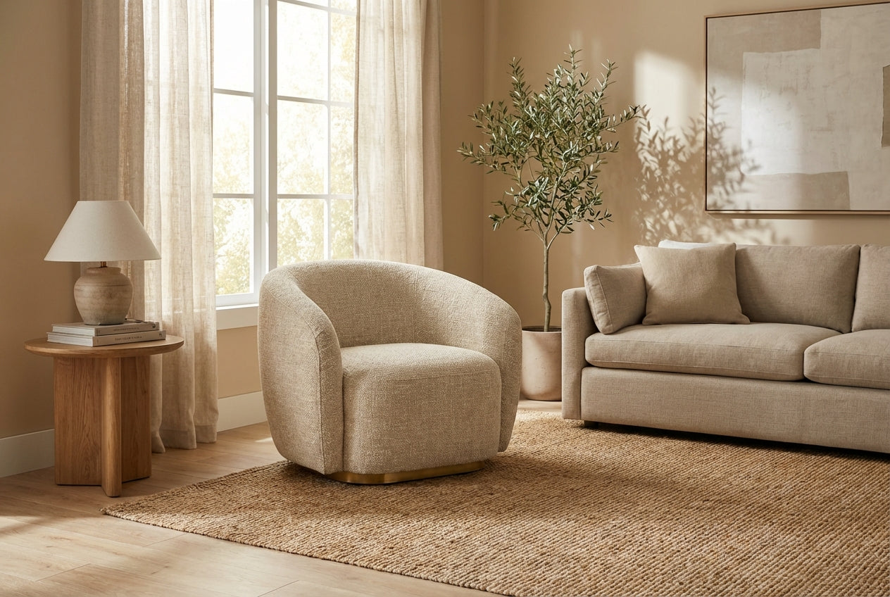 Araco Atelier Cleo armchair in Wicker fabric